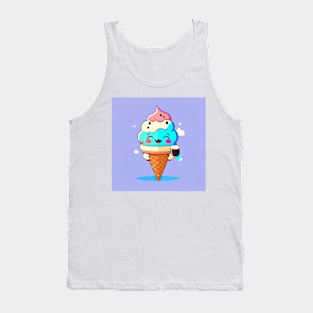 Happy cute ice cream #3 Tank Top